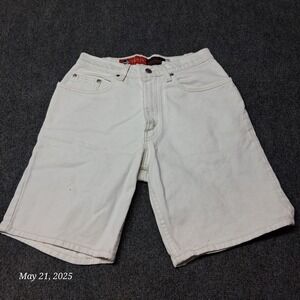 Vintage‎ Levi Silvertab Shorts Men Size 28 White Loose Fit 9" Inseam